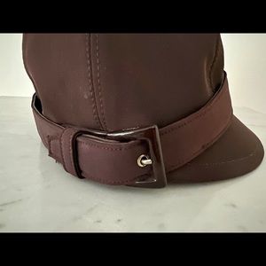 Prada Milano Lycra, brown baseball cap. Fleece lined. Very chic. Good shape